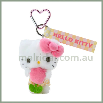 Sanrio | Plush Mascot Holder 10Cm Approx. (Pastel Checkers) 日本三丽鸥 春日抱花