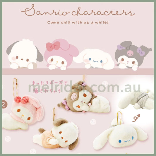 Sanrioplush Mascot Holder Keychain Chill Time 12-18Cm