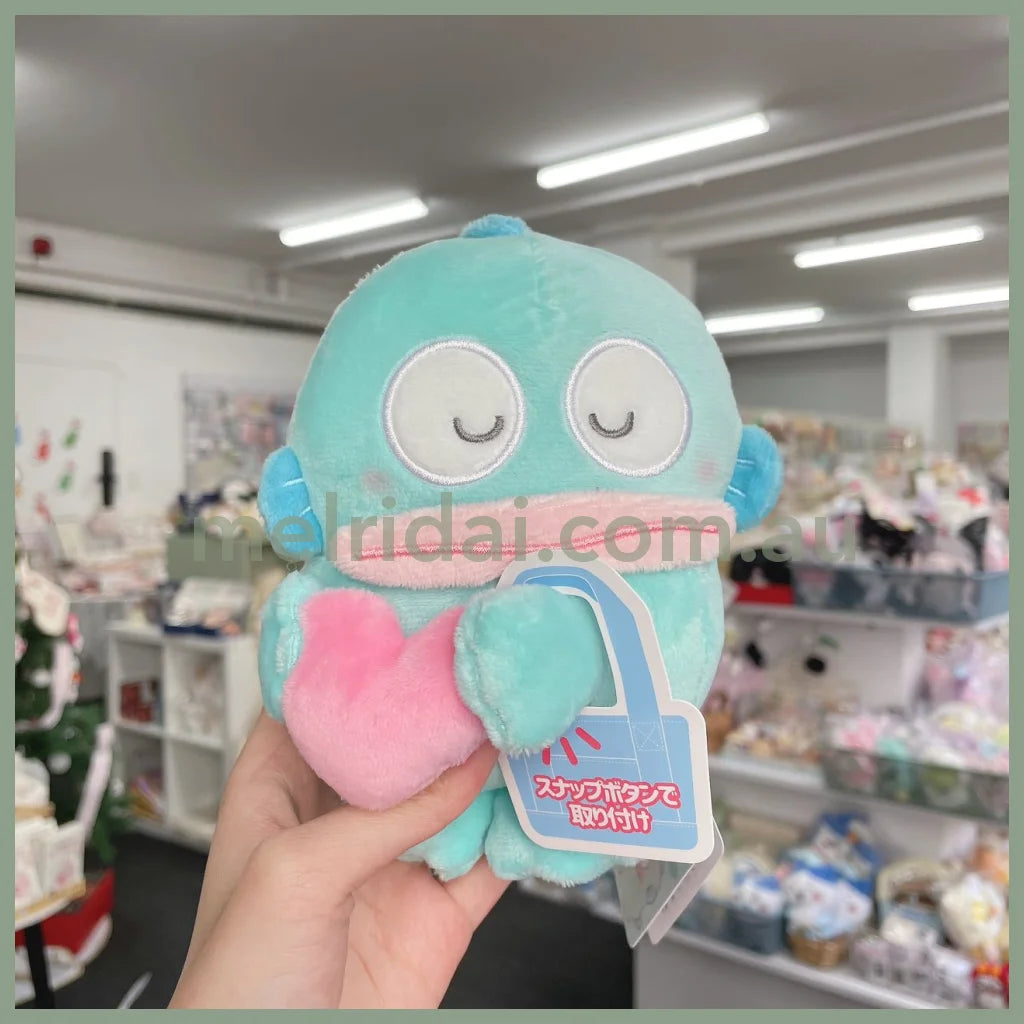 Sanrio | Plush Pouch & Bag Decoration 10×8×14Cm 日本三丽鸥 毛绒玩偶零钱包&包包装饰 手和爱心之间有扣 丑鱼/人鱼汉顿Hangyodon