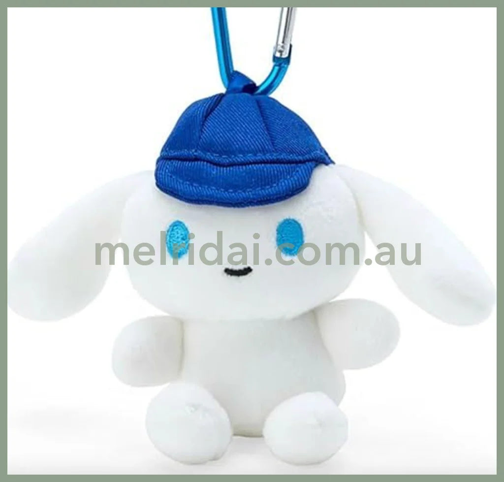 Sanrio | Plush With Carabiner Cinnamoroll Appro.11Cm (I.cinnamoroll) 日本三丽鸥 玉桂狗 毛绒挂件/包挂/钥匙链/登山扣 Cap