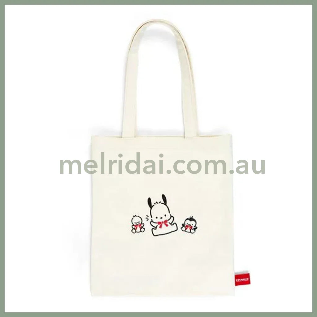 Sanrio | Pochacco Tote Bag 32×1×34.5Cm (35Th Anniversary Red Ribbon) 日本三丽鸥 帕恰狗托特包/单肩包/侧背包（三五好友系列）