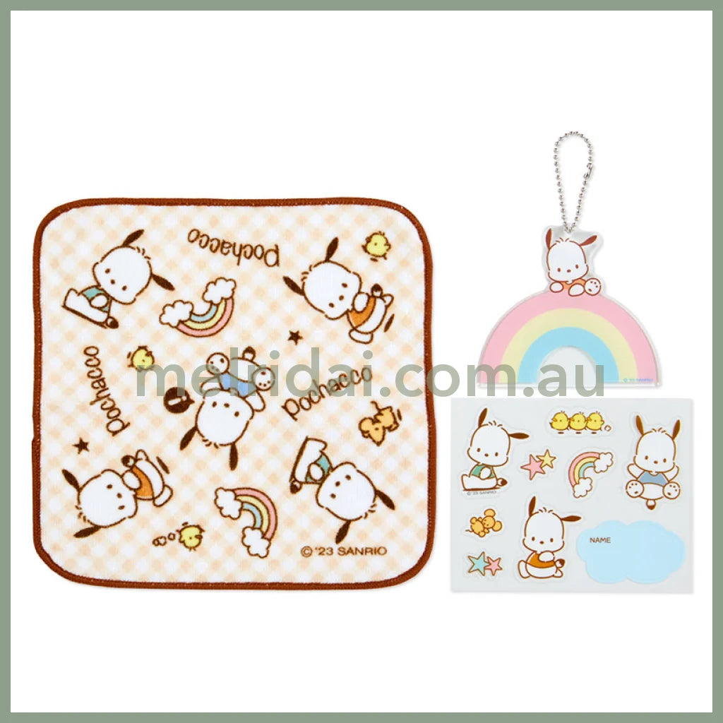 Sanrio | Pochette Set 16.5×6×12Cm Pvc Bag With Mini Towel And Sticker Pvc++