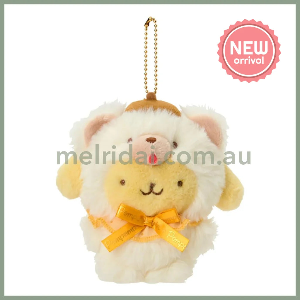 SANRIO | Pom Pom Purin Mascot Holder Plush Keychain 13×8×14cm (Fuwamosa Doll)