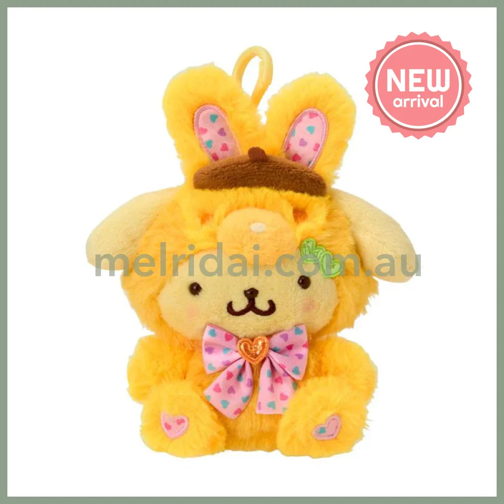 SANRIO | Pom Pom Purin Plush Mascot Holder Plush Keychain 14×9×16cm (Spring Rabbit)