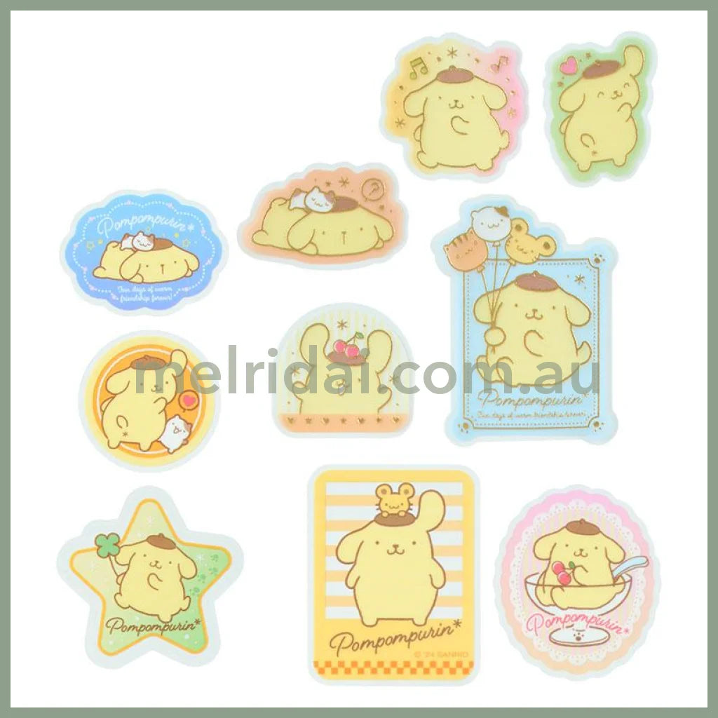 SANRIO | Pompompurin Sticker Set 9.5×0.2×8.5cm