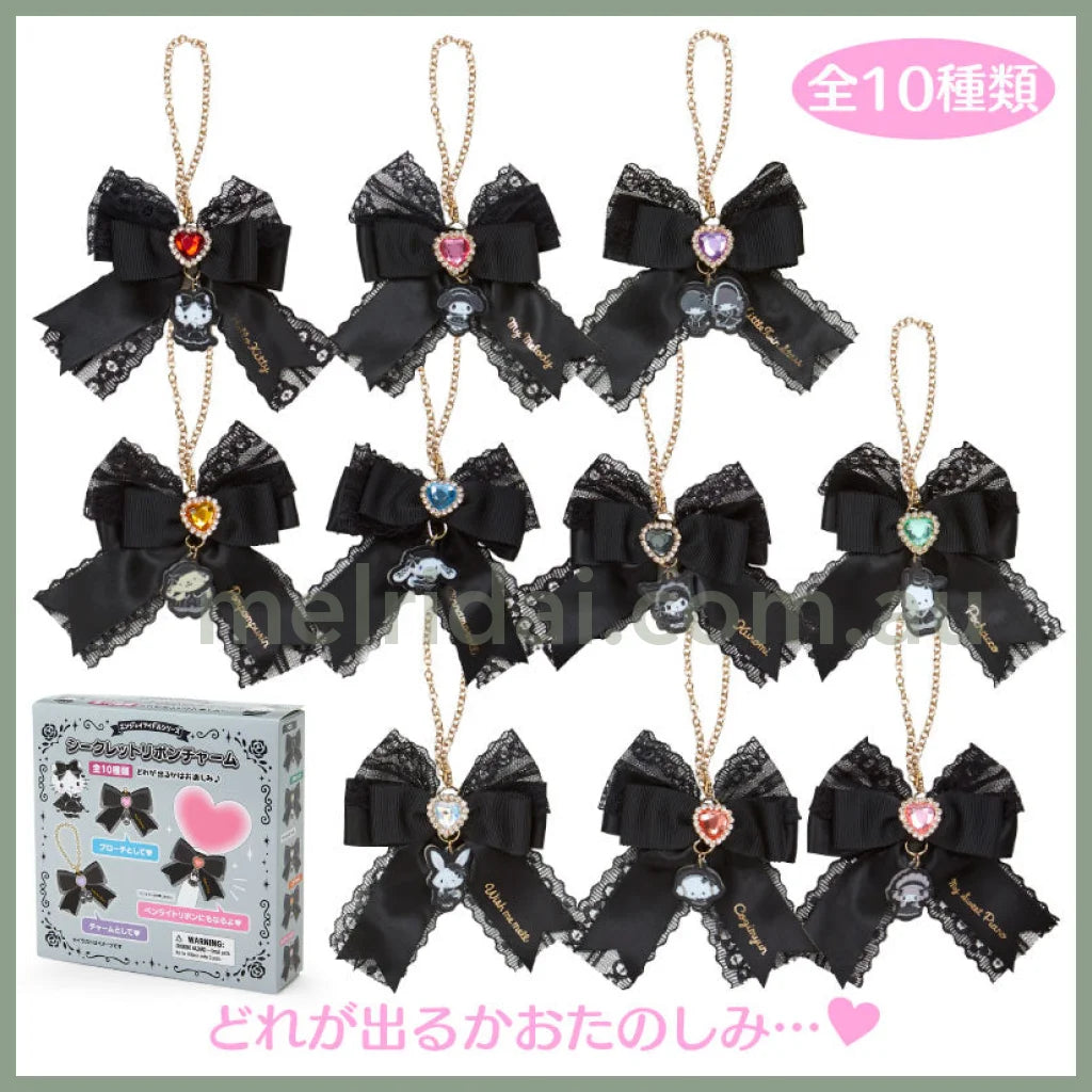 Sanrio | Secret Ribbon Charm Blind Box 15×2×10Cm (Enjoy Idol Gothic Night Party)