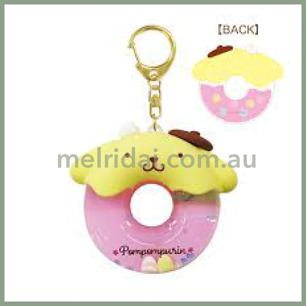 Sanrio | Shaka Keychain 65×68×30Mm (Donut) 布丁狗Pom Pom Purin-Pink