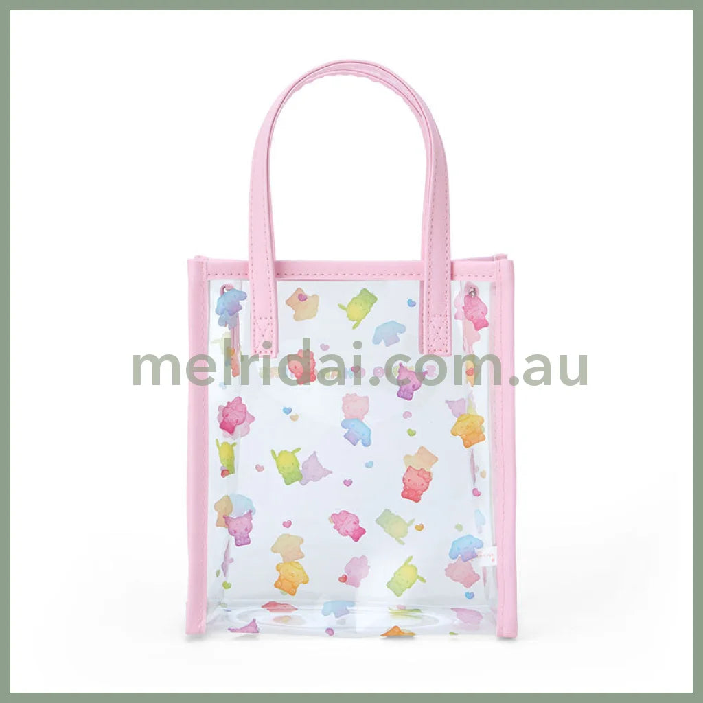 Sanrio | Shoulder Equipped Clear Tote Bag 2Way 18×6×20Cm (Gummy Candy) 日本三丽鸥 2种背法托特包/斜挎包/透明小包（软糖风）