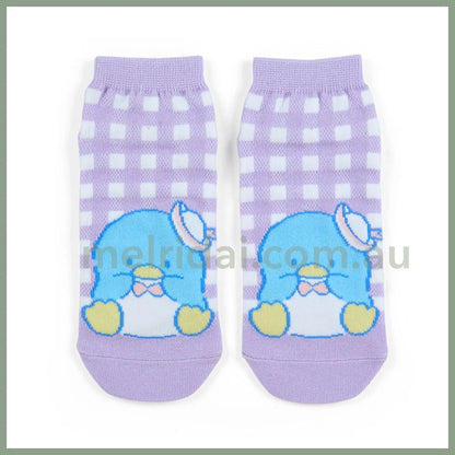 Sanrio | Socks 23 - 25Cm 日本三丽鸥 女款短袜 格纹 山姆企鹅 Tuxedosam