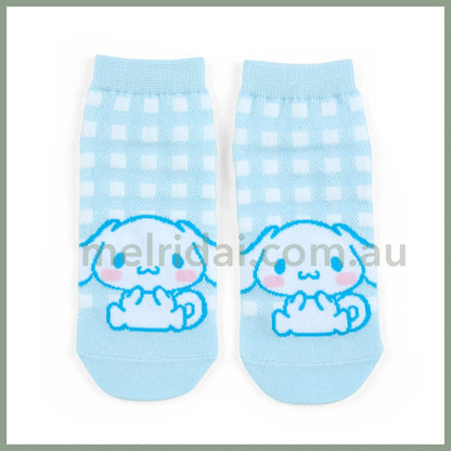 Sanrio | Socks 23 - 25Cm 日本三丽鸥 女款短袜 格纹 玉桂狗Cinnamoroll