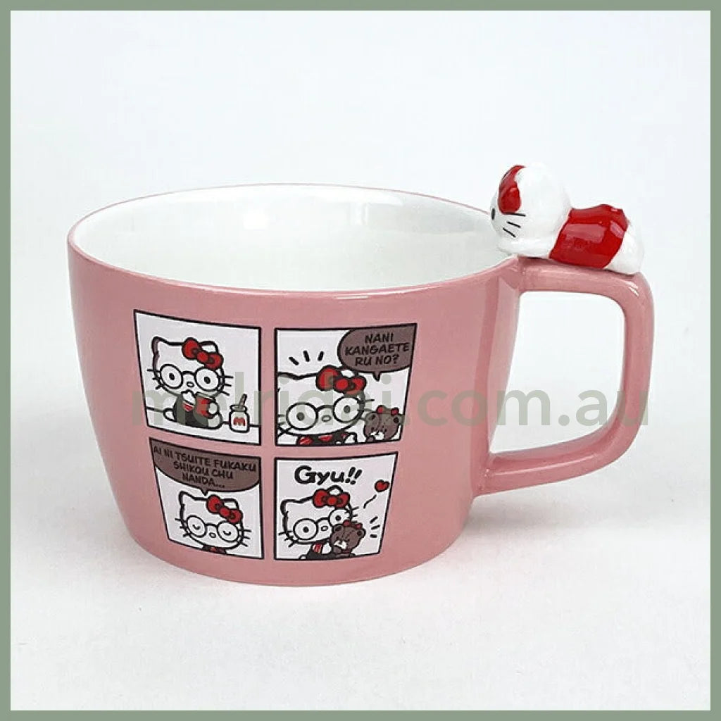 Sanrio | Soup Mug With Nokkari Figure 300Ml (Hello Kitty) 日本三丽鸥 陶瓷角色造型 马克杯（凯蒂猫）