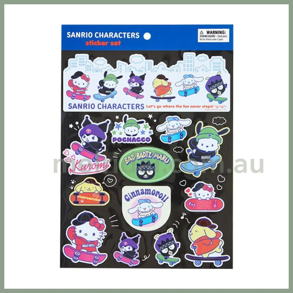 Sanrio | Sticker Set 29.5 X 21.0 1Cm (Skateboard)