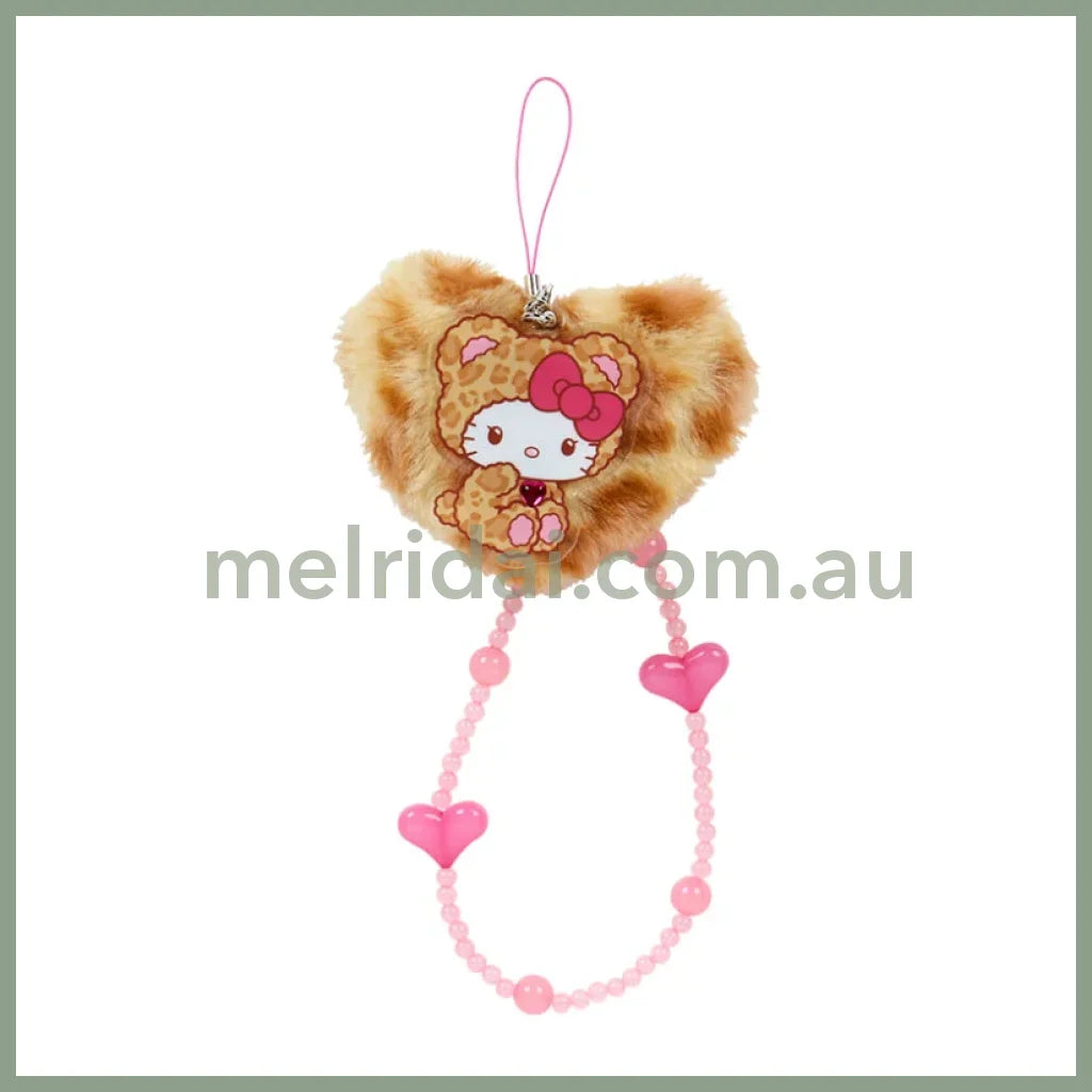 Sanrio | Strap Phone Charm 9×5×7.5Cm Bead Chain 30Cm (Gal Kuma) 凯蒂猫Hello Kitty-Brown