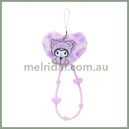 Sanrio | Strap Phone Charm 9×5×7.5Cm Bead Chain 30Cm (Gal Kuma) 库洛米Kuromi