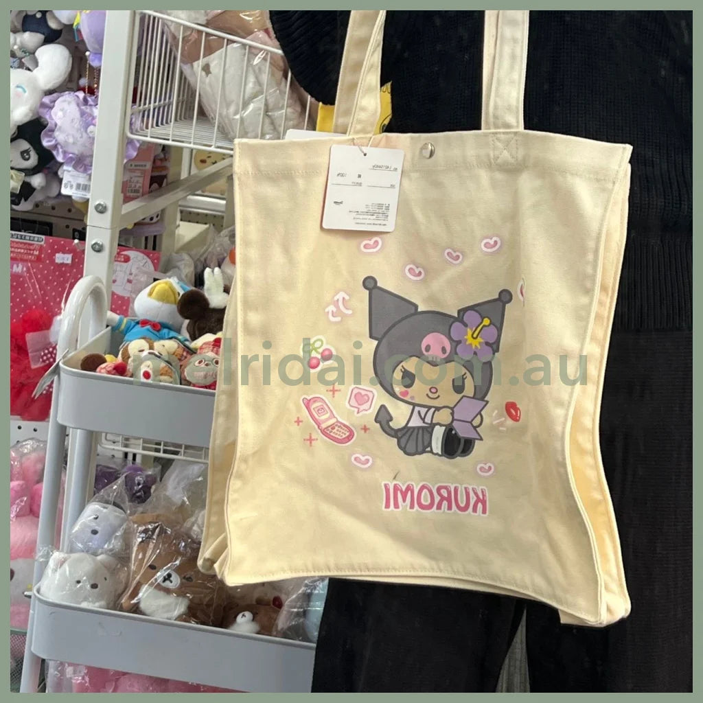 Sanrio | Tote Bag 40Cm * 38Cm 3Cm 日本三丽鸥 超大容量 托特包/单肩包/有暗扣（平成高校）