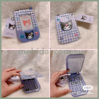 Sanrio | Y2K Card Holder Keychain 90Mm×120Mm×6Mm (Kuromi) 日本三丽鸥 复古风卡套挂件（库洛米）