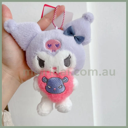 Sanrioplush Keychain Push Heart Kuromi