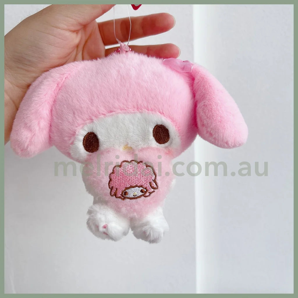 Sanrioplush Keychain Push Heart My Melody