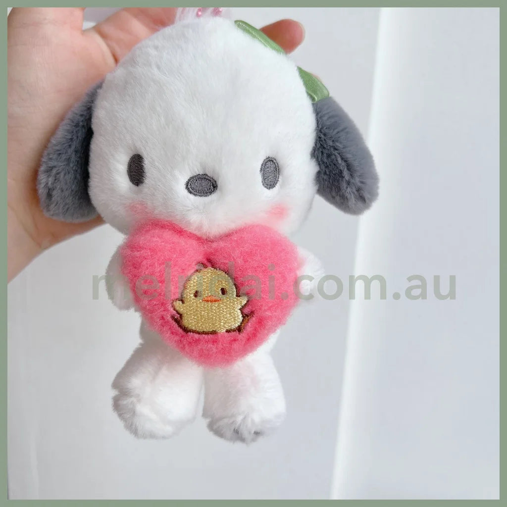 Sanrioplush Keychain Push Heart Pochacco