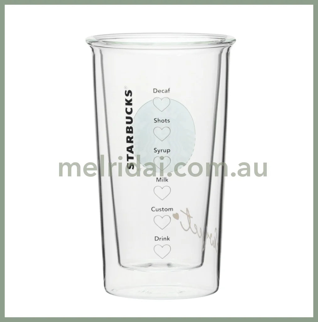 Starbuckeheat Resistant Double Wall Glass Valentine 2023 355Ml 120