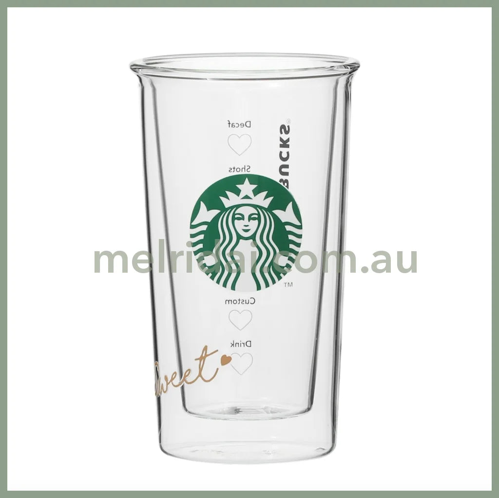 Starbuckeheat Resistant Double Wall Glass Valentine 2023 355Ml 120