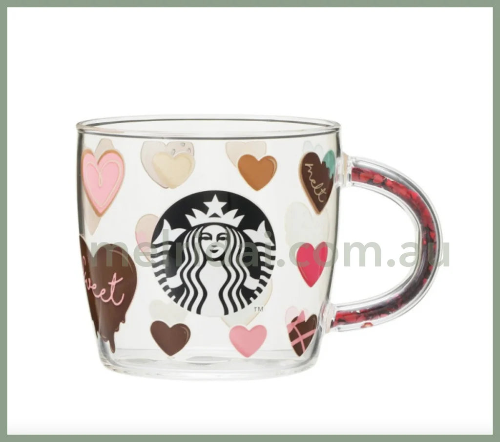 Starbuckebead Handle Heat Resistant Glass Mug Valentine