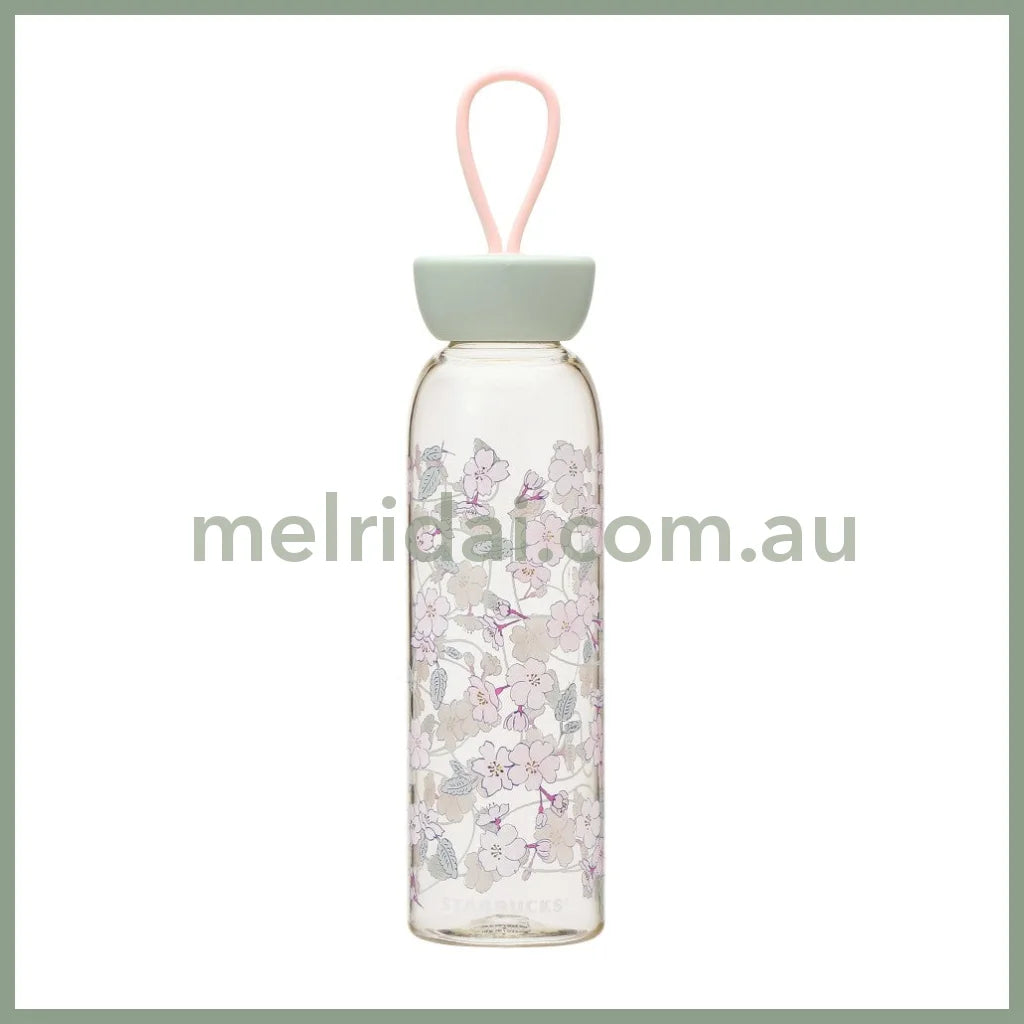 Starbucks Japan | Sakura 2024 Bottle With Sillicone Strap 532Ml 日本星巴克 樱花季 透明印花随身杯/冷水杯