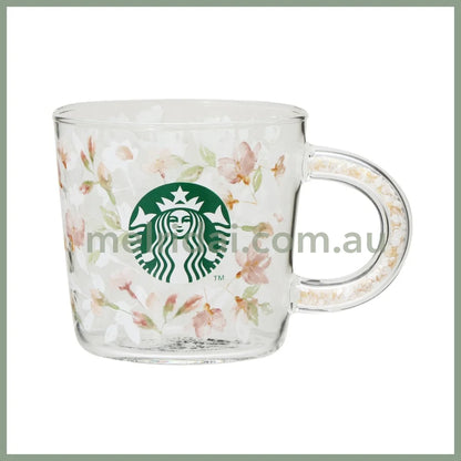 Starbucks Japan | Sakura 2024 Glass Mug Heat Resistant Shell Handle 355Ml 日本星巴克 樱花季