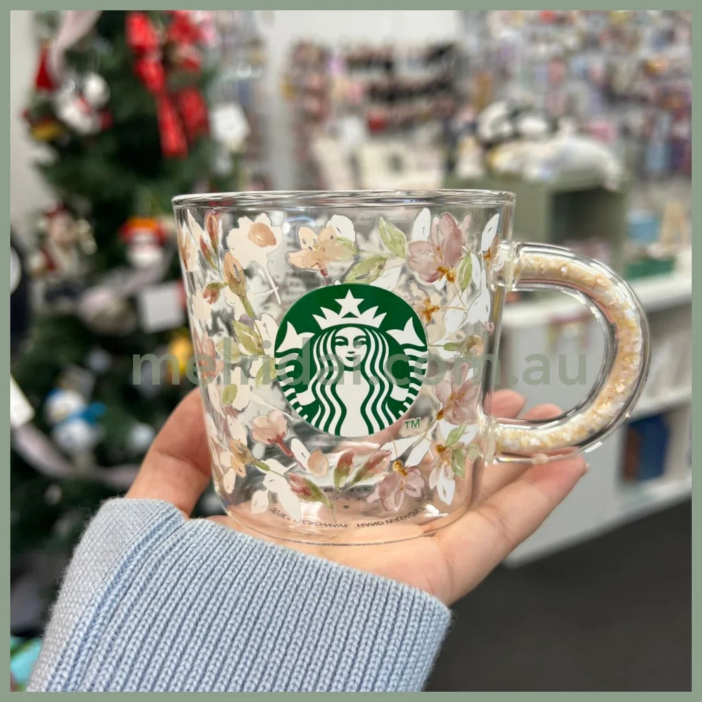 Starbucks Japan | Sakura 2024 Glass Mug Heat Resistant Shell Handle 355Ml 日本星巴克 樱花季