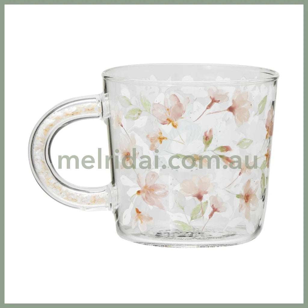 Starbucks Japan | Sakura 2024 Glass Mug Heat Resistant Shell Handle 355Ml 日本星巴克 樱花季