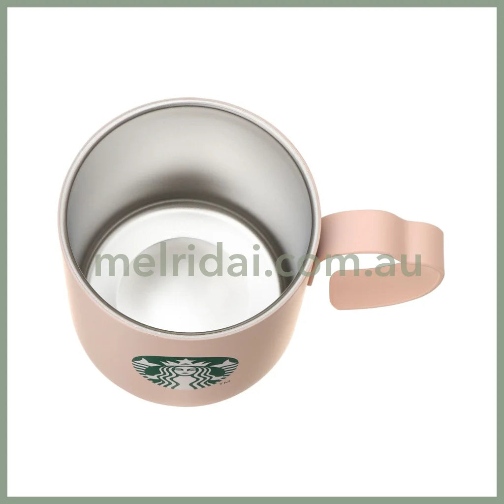 Starbucks Japan | Sakura 2024 Stainless Steel Mug Petal Handle 355Ml 日本星巴克 樱花季 不锈钢保温杯/桌面马克杯/爱心手柄/有盖