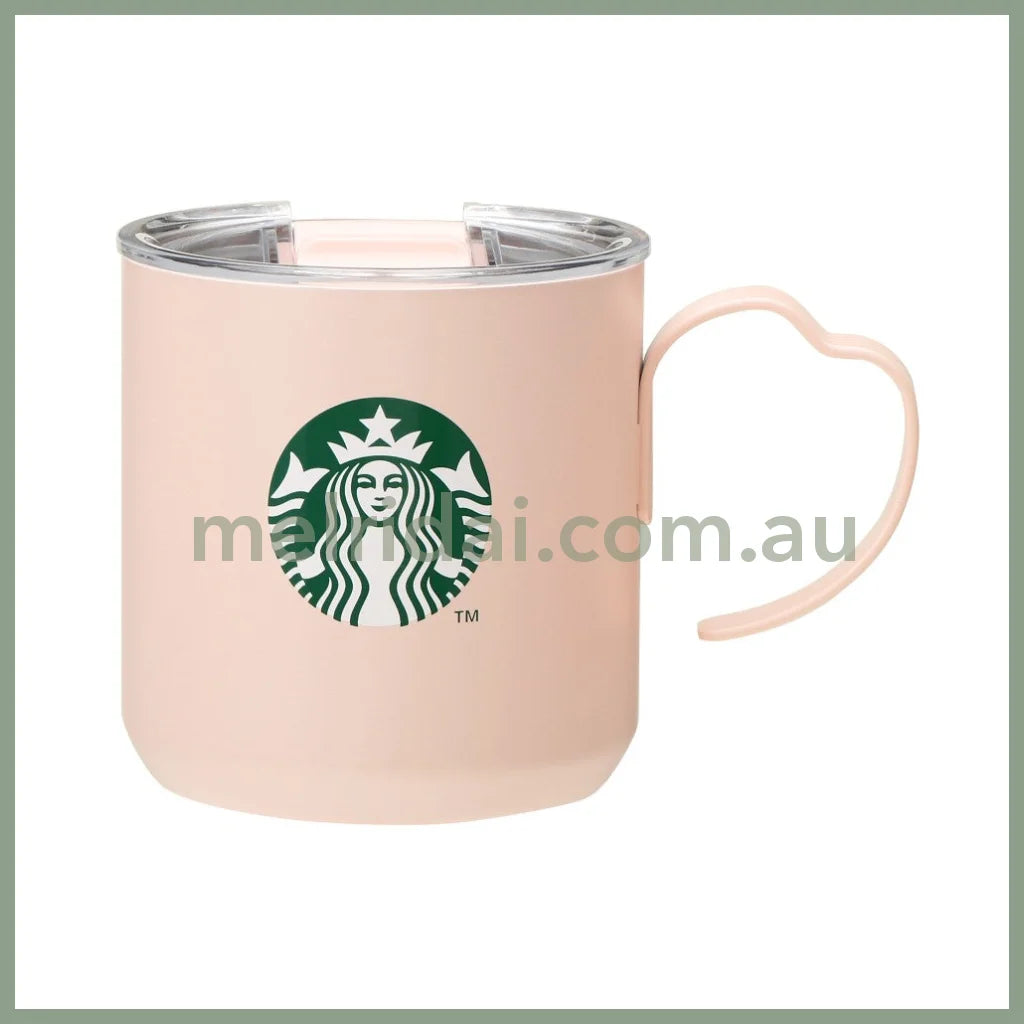 Starbucks Japan | Sakura 2024 Stainless Steel Mug Petal Handle 355Ml 日本星巴克 樱花季 不锈钢保温杯/桌面马克杯/爱心手柄/有盖