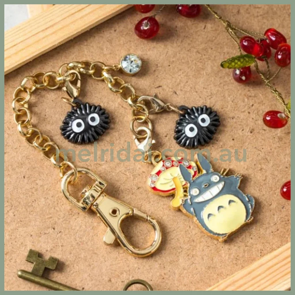 Studio Ghibli｜My Neighbor Totoro Charm Chain My 19×2.2×0.3Cm 宫崎骏 吉卜力 龙猫金属挂件/挂链/钥匙链 Big & Mushroom