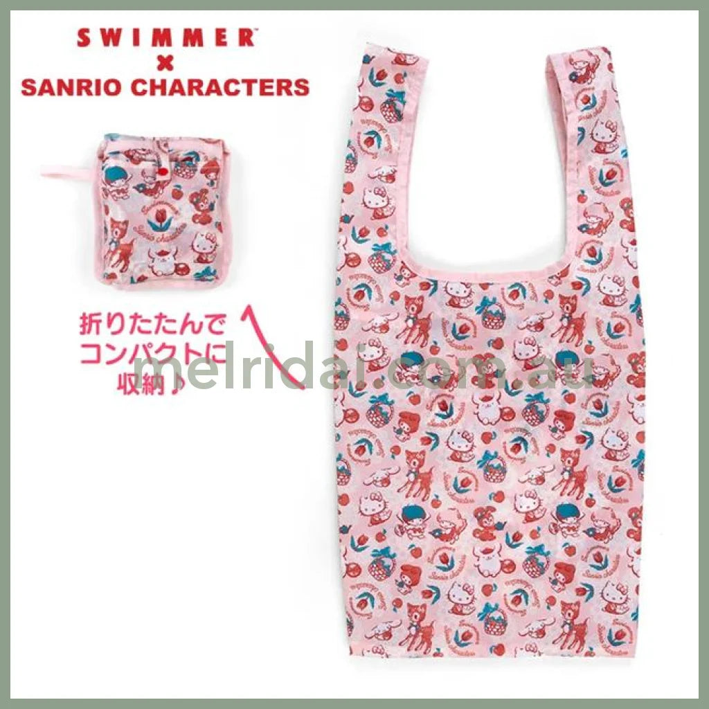 Swimmer X Sanrio | Foldable Eco Bag Shopping 30 40 0.3 Cm 日本三丽鸥 人物大集合 可折叠购物袋/环保袋 (Swimmer联名款)