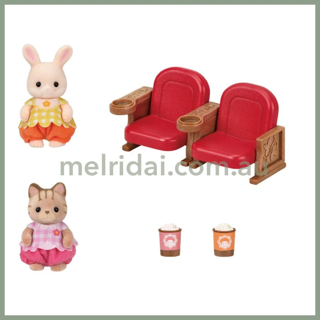 Sylvanian Families | Movie Theater Edition Set (Margaret Baby Rabbit &Striped Cat）