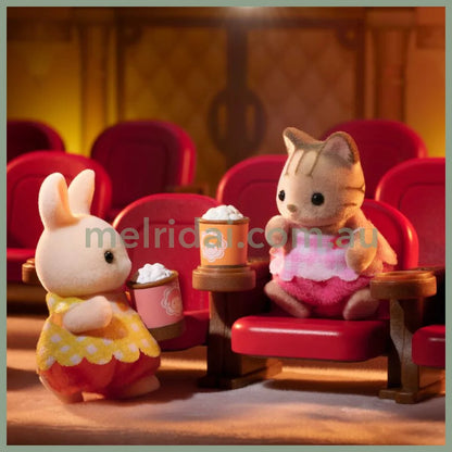 Sylvanian Families | Movie Theater Edition Set (Margaret Baby Rabbit &Striped Cat）