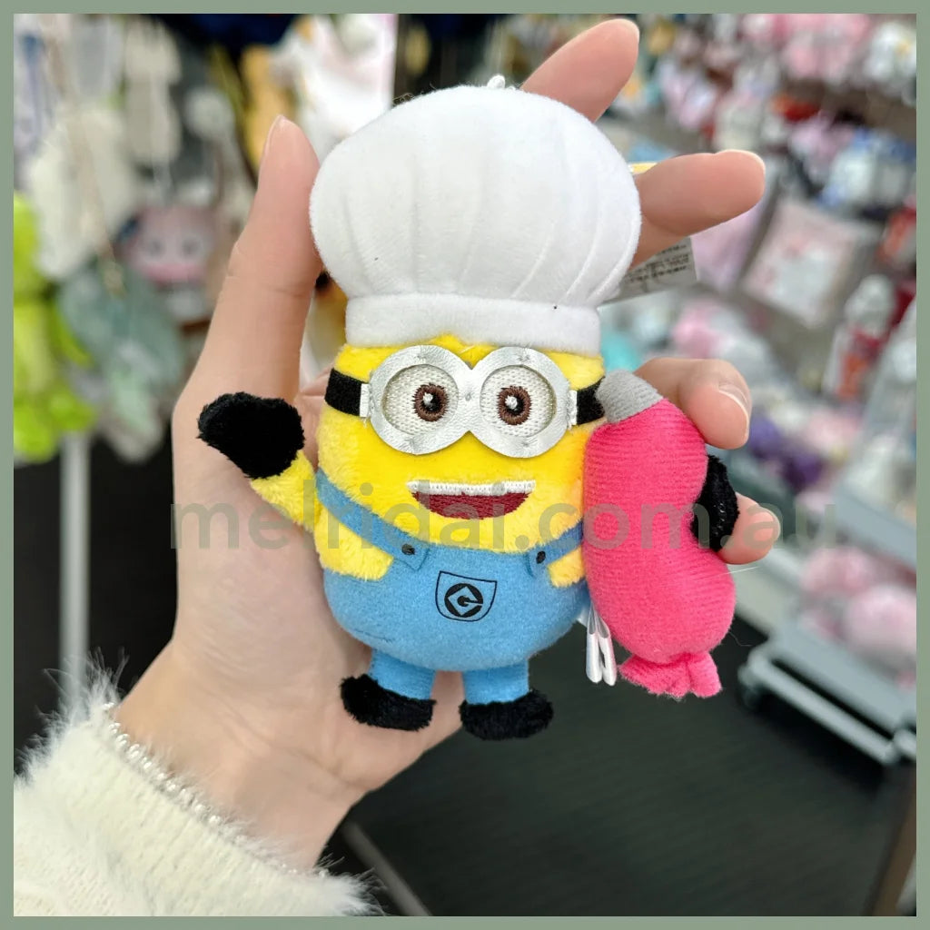 Usj｜Minions Bob Mascot Holder Keychain 阪环球影城 小黄人 鲍勃厨师挂件/包挂/钥匙链